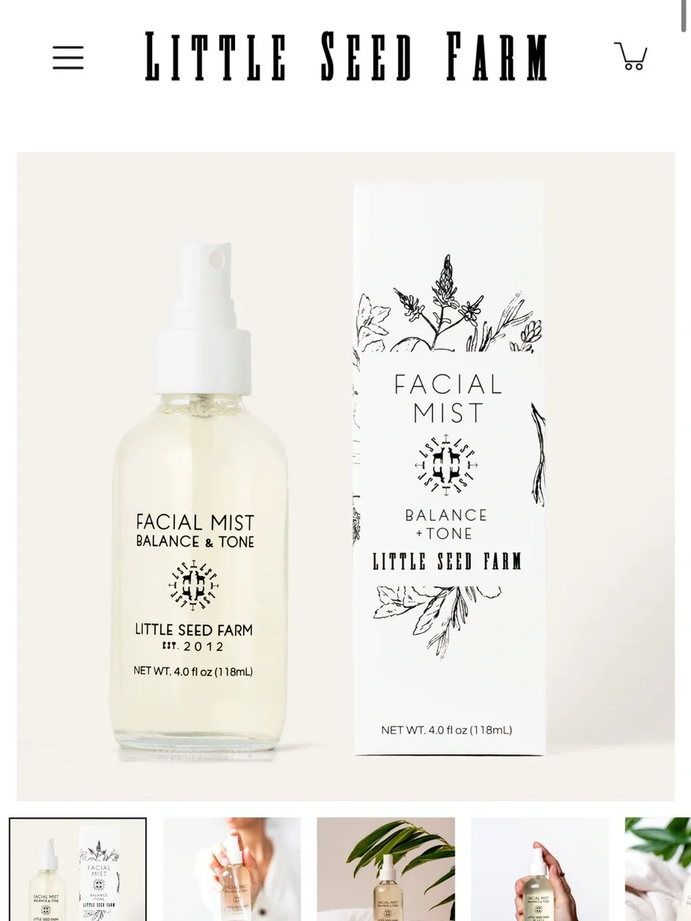 Never used Facial Mist Balance & Tone - Light Yellow